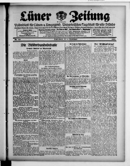 Lüner Zeitung : nationales Tageblatt für alle Stände : Mitteilungsblatt für amtliche Bekanntmachungen