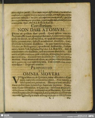 Propositio III. Omnia Moveri
