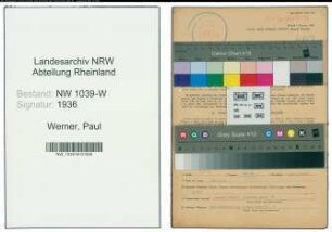 Entnazifizierung Paul Werner , geb. 01.02.1900 (Postsekretaer)