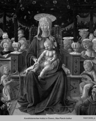 Madonna mit Kind, Heiligen und Engeln : Sacra Conversazione