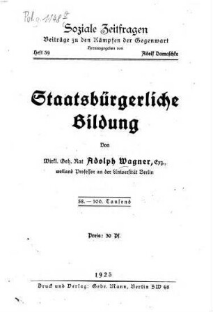 Staatsbürgerliche Bildung