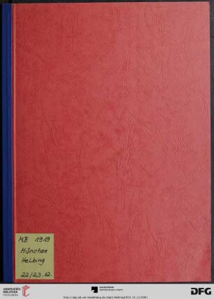 Antiquitäten, Plastiken, alte Möbel, Gemälde aus verschiedenem meist süddeutschem Privat-Besitz : Versteigerung in München in der Galerie Helbing, 22. und 23. Dezember 1919