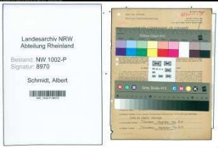 Entnazifizierung Albert Schmidt , geb. 24.08.1916 (Polizeibeamter)