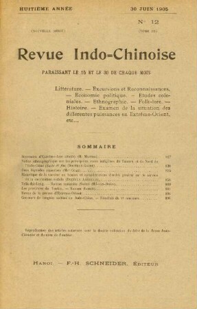 30 Juin 1905. No 12