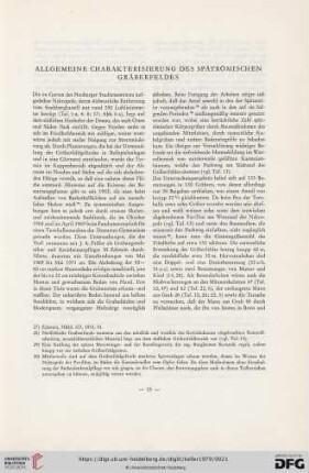Allgemeine Charakterisierung des spätrömischen Gräberfeldes