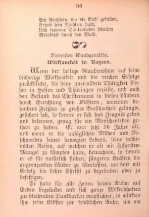 Siebentes Wandgemälde. Wirksamkeit in Bayern.
