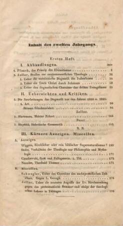 III-V Inhaltsverzeichnis