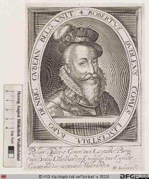 Bildnis Robert Dudley, 1564 Baron of Denbigh and Earl of Leicester