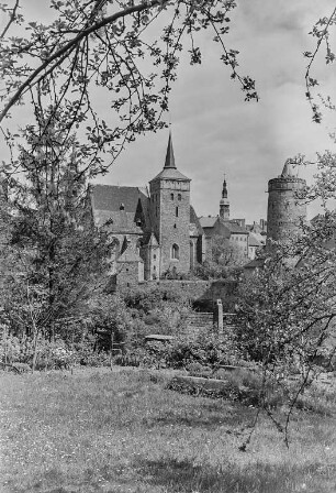 Bautzen : Blick auf Michaeliskirche, Mühltor und Alte Wasserkunst
