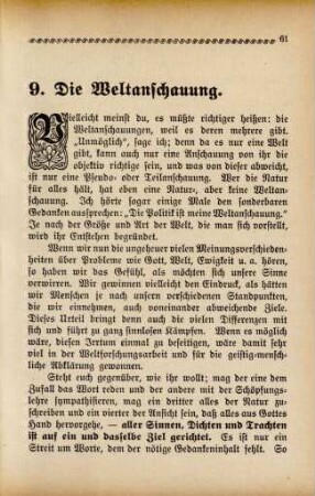 9. Die Weltanschauung