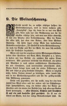 9. Die Weltanschauung