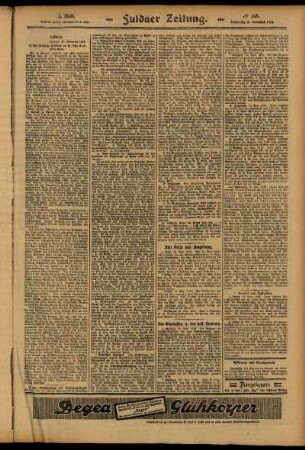 Zweite Ausgabe vom Donnerstag, den 20. November 1913.