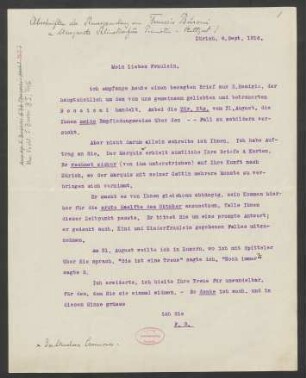 Brief an Margarethe Klinckerfuss : 04.09.1916