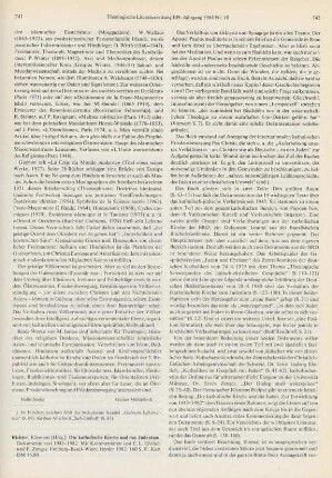 741-743 [Rezension] Die katholische Kirche und das Judentum