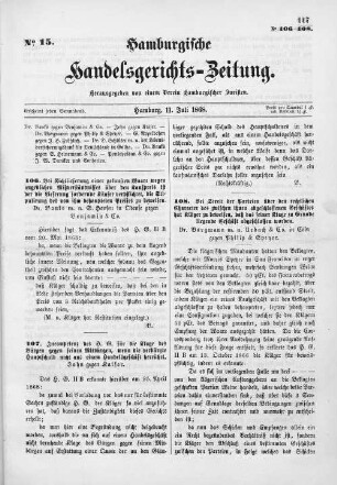 No. 15. 11. Juli 1868
