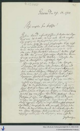 Brief vom 29.12.1914.