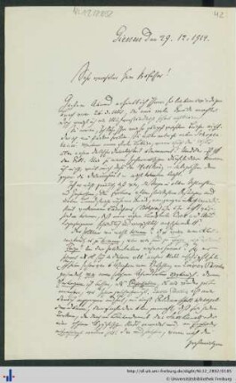 Brief vom 29.12.1914.