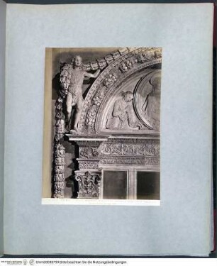 IV Florence ArchitectureDetail aus dem Grabmal des Carlo Marsuppini (Florenz, Santa Croce) - Rotes Album IV (Florenz, Architektur)