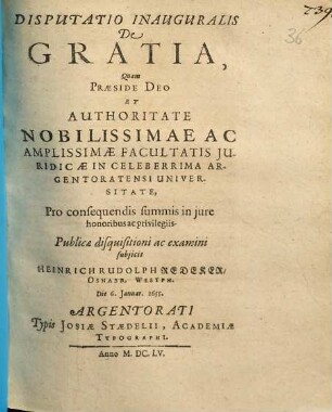 Disputatio inauguralis De gratia