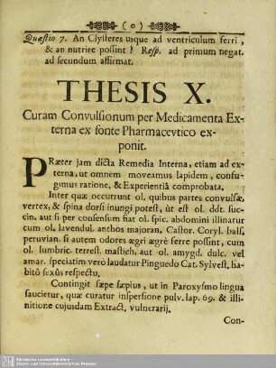 Thesis X. Curam Convulsionum per Medicamenta Externa ex fonte Pharmaceutico exponit