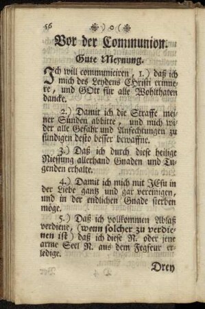 Vor der Communion