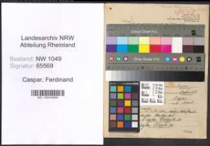 Entnazifizierung Ferdinand Caspar , geb. 10.06.1909 (Schuster)