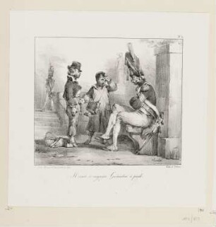 Kleiner Grenadier, Blatt 11 der Folge "Lithographische Skizzen"