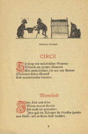Circe ; Minnelied
