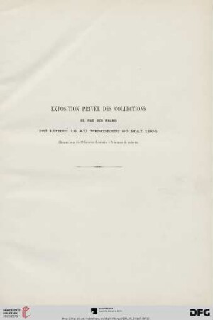 Exposition privèe des collections