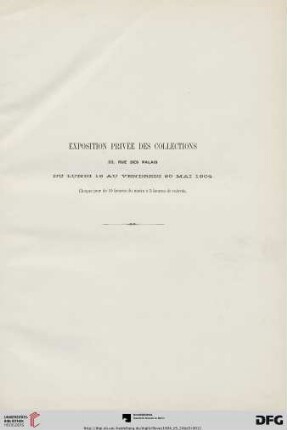 Exposition privèe des collections
