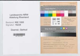 Entnazifizierung Gertrud Doerner, geb. 16.09.1911 ()