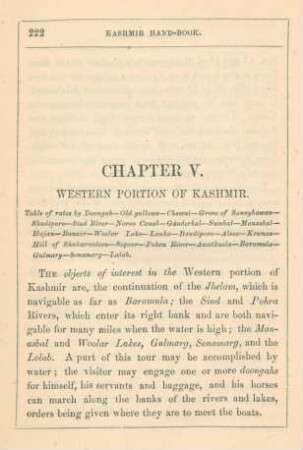 Chapter V. Western portion of Kashmir