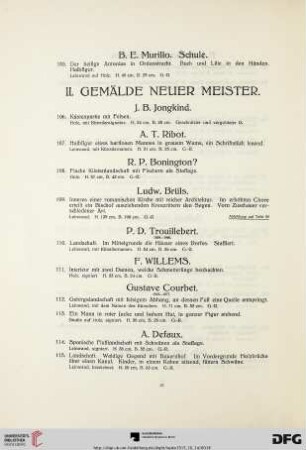 II. Gemälde neuer Meister (Nr. 106-147)