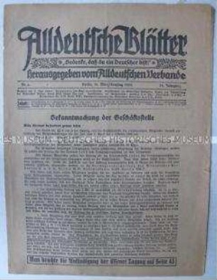 Mitteilungsblatt des Alldeutschen Verbandes