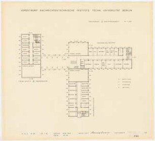 Nachrichtentechnische Institute der Technischen Universität Berlin Vorentwurf F: Grundriss 2.OG mit 3.OG Technische Akustik, 1:200