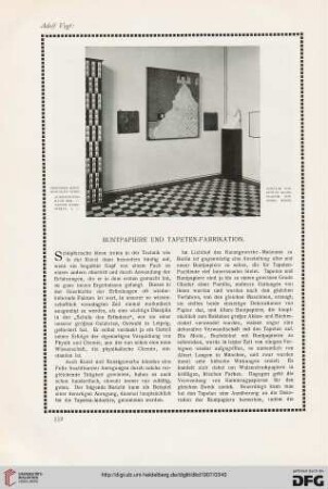 Buntpapiere und Tapeten-Fabrikation