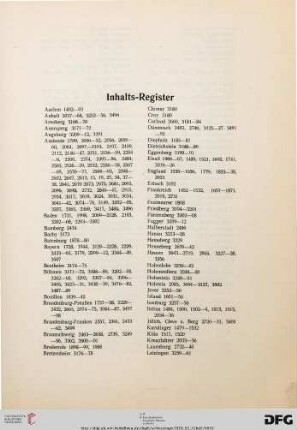 Inhaltsregister