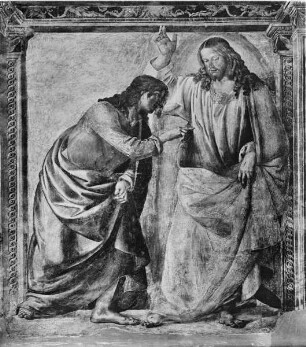 Freskenzyklus, Detail: der ungläubige Thomas