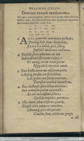 Psalmus CXLIII. Domine exaudi orationem