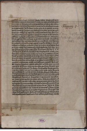 Instrumentum citationis abbatum ordinis sancti Benedicti provinciae Moguntinensis in Romanam curiam : Foligno 25.9. 1476
