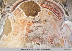 Thronender Christus mit Erzengel und Heiligen