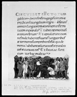Perikopenbuch — Heilung der Aussätzigen, Folio 19verso