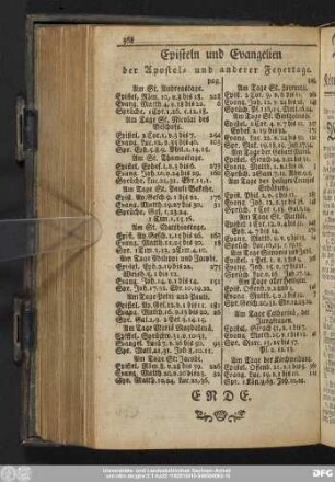Episteln und Evangelien der Apostel- und anderer Feyertage.