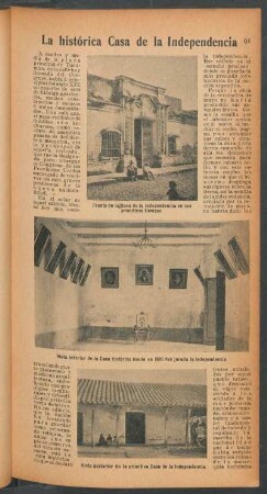 La histórica Casa de la Independencia