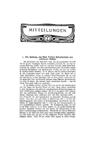Die Rettung des New Yorker Schulwesens aus schwerer Gefahr