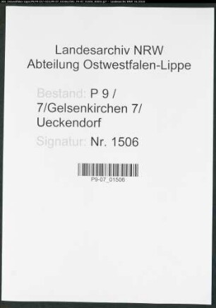 Sterberegister Standesamt Gelsenkirchen 7 Ueckendorf