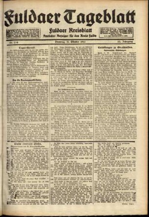 Ausgabe vom Dienstag, den 11. Oktober 1921.