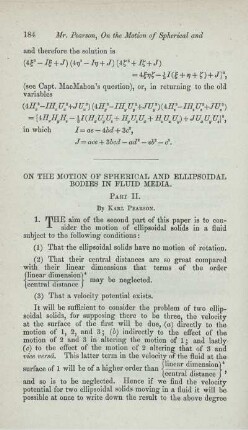 On the motion of spherical and ellipsoidal bodies in fluid media.