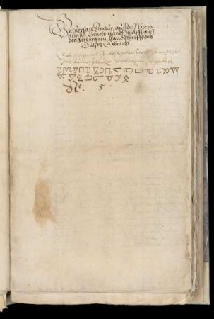 No. 5: Universall Tinctur auß dess Hieronimuß Crinots handschrifttt [...]