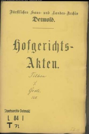 Tilhen, Nevelin, Bürgermeister gegen Johann Grotes Witwe - Schuldforderung